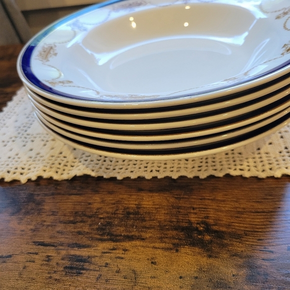 Pountney Bristol England Antique Large Open Soup Bowls X 6 - Picture 4 of 8